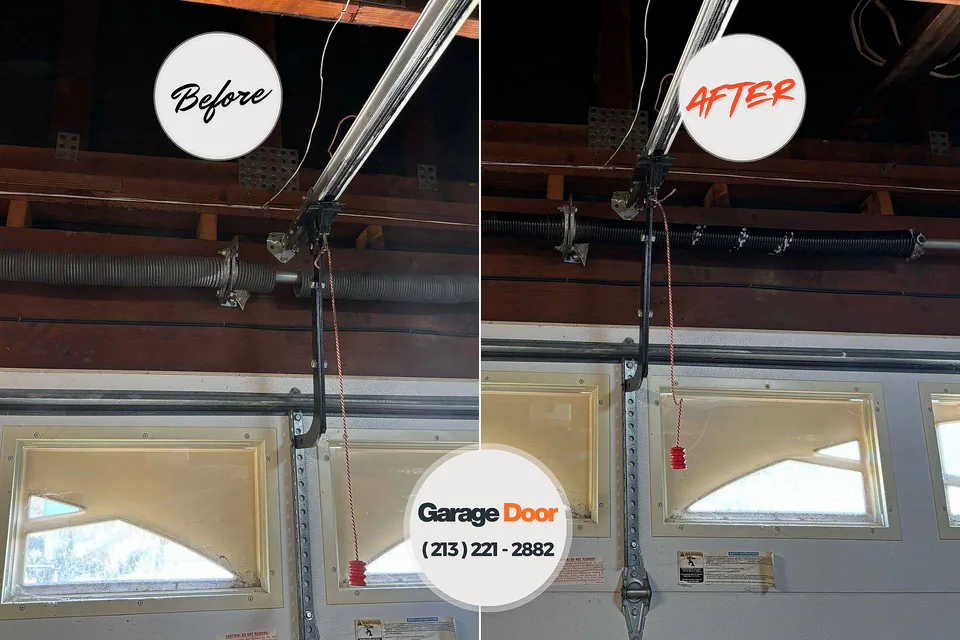 Before and after: garage door repair White Plains, KY